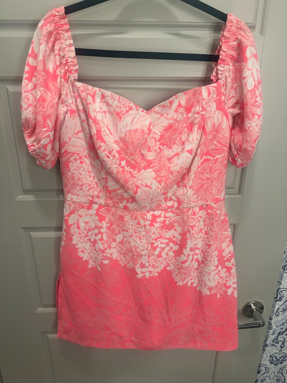 Lilly Pulitzer Winola Off the Shoulder Romper Roxie Pink Women’s 10 NWT Summer